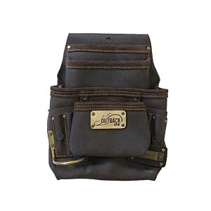 OX Pro 10-Pocket Tool/Fastener Pouch - Oil Tanned Leather