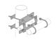 6in Universal Crossover Plate Assembly Galvanized with Hardware