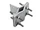 2in to 4in Round Leg Safety Climb Bracket Top or Bottom Galvanized ASSEMBLED WITH HARDWARE